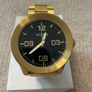 Nixon Mens Corporal SS - Gold Watch Black Face